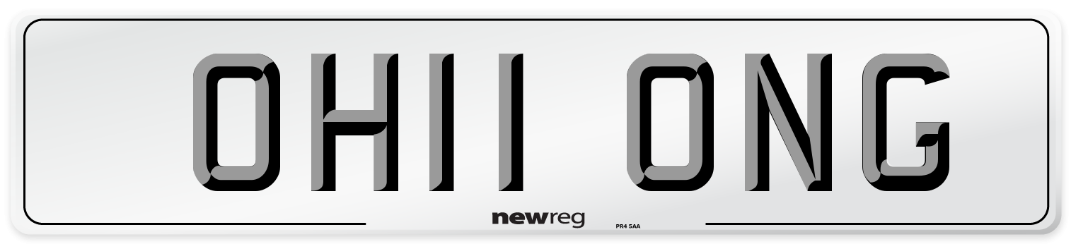 OH11 ONG Number Plate from New Reg